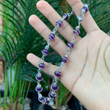 Amethyst Necklace, 9mm