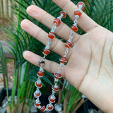 Red Agate Necklace, 9mm